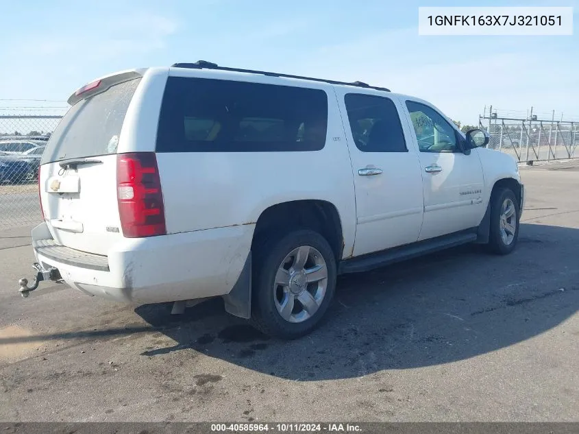 1GNFK163X7J321051 2007 Chevrolet Suburban 1500 Ltz