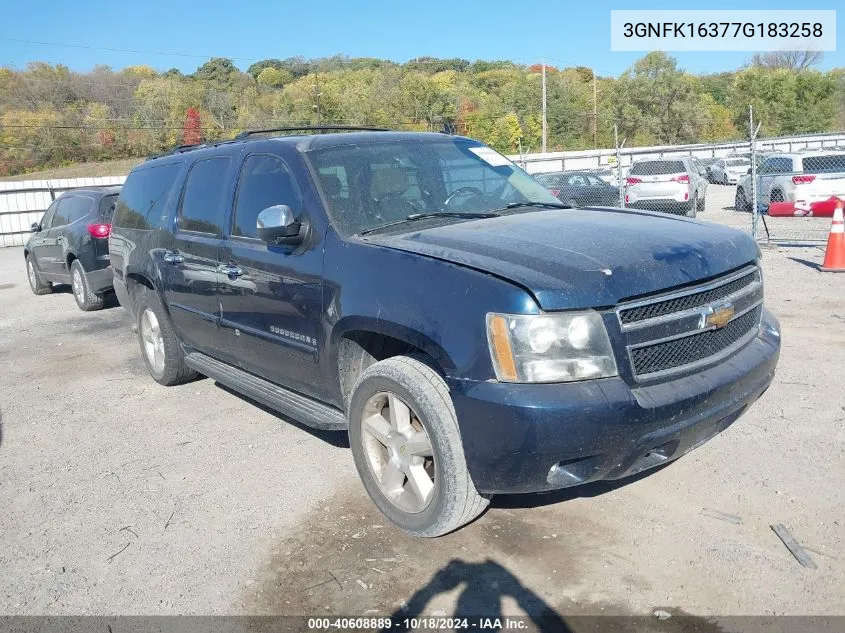 2007 Chevrolet Suburban 1500 Ltz VIN: 3GNFK16377G183258 Lot: 40608889