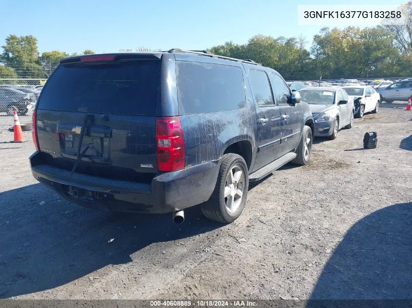 2007 Chevrolet Suburban 1500 Ltz VIN: 3GNFK16377G183258 Lot: 40608889