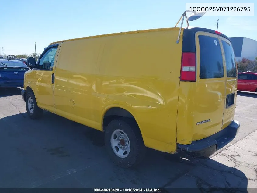 2007 Chevrolet Express Work Van VIN: 1GCGG25V071226795 Lot: 40613428