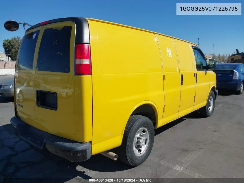 2007 Chevrolet Express Work Van VIN: 1GCGG25V071226795 Lot: 40613428