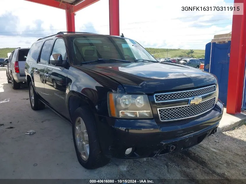 2007 Chevrolet Suburban 1500 Ltz VIN: 3GNFK16317G311915 Lot: 40616080