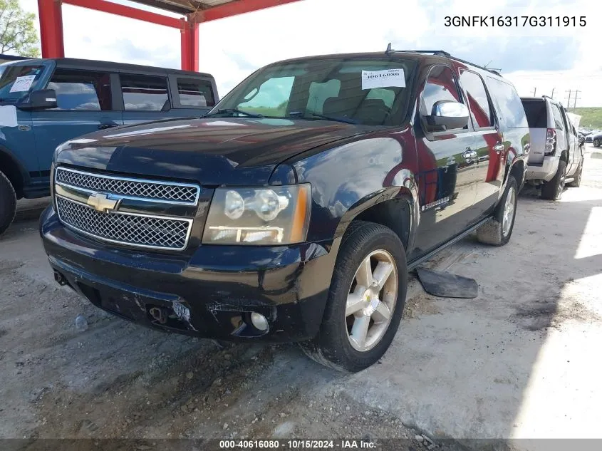 2007 Chevrolet Suburban 1500 Ltz VIN: 3GNFK16317G311915 Lot: 40616080