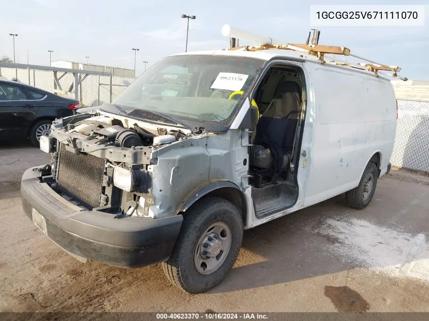 1GCGG25V671111070 2007 Chevrolet Express Work Van