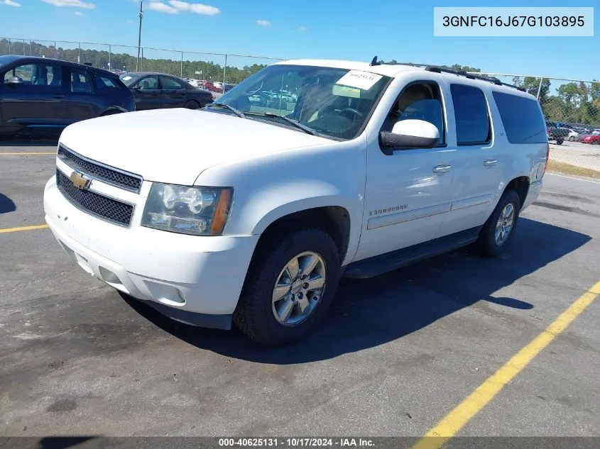 2007 Chevrolet Suburban 1500 Ltz VIN: 3GNFC16J67G103895 Lot: 40625131