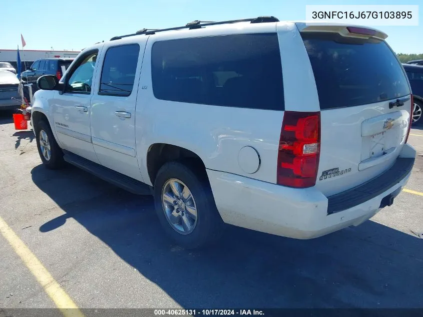 2007 Chevrolet Suburban 1500 Ltz VIN: 3GNFC16J67G103895 Lot: 40625131