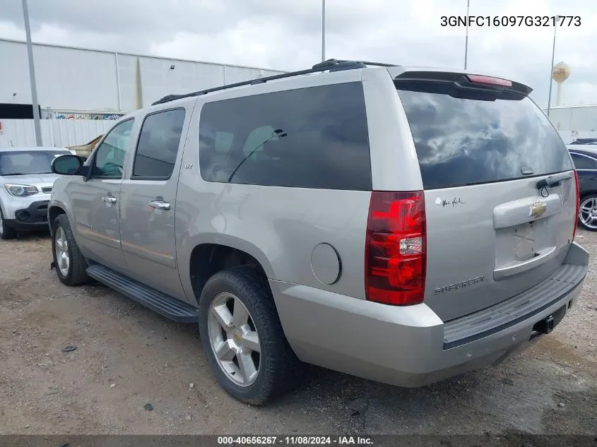 2007 Chevrolet Suburban 1500 Ltz VIN: 3GNFC16097G321773 Lot: 40656267