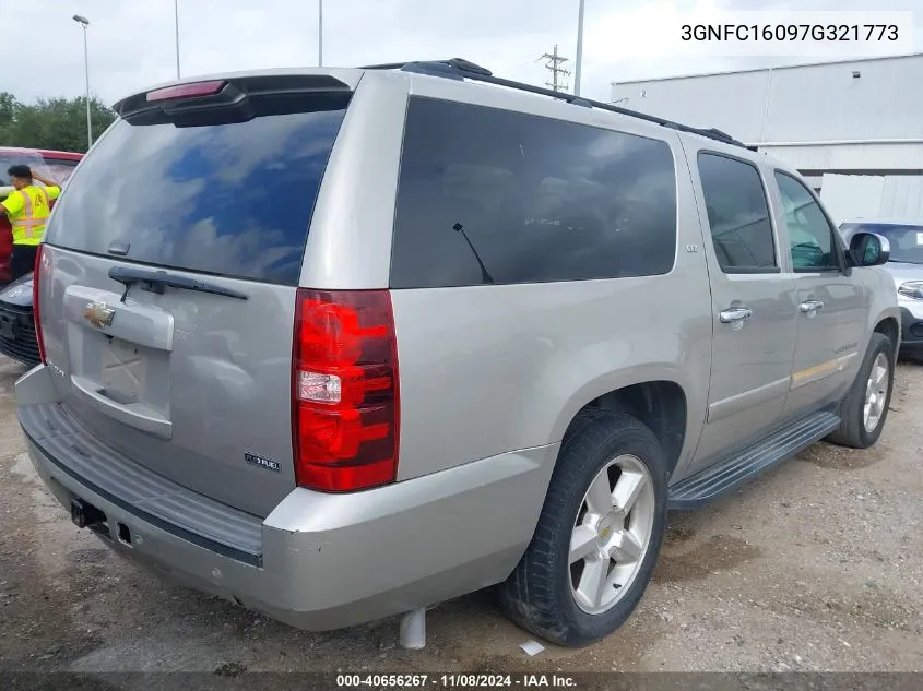 2007 Chevrolet Suburban 1500 Ltz VIN: 3GNFC16097G321773 Lot: 40656267