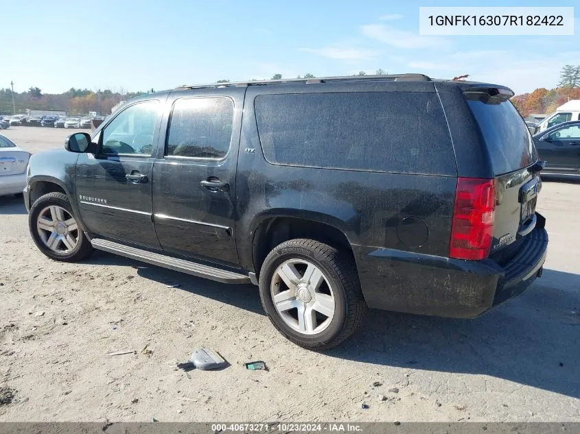 2007 Chevrolet Suburban 1500 Ltz VIN: 1GNFK16307R182422 Lot: 40673271