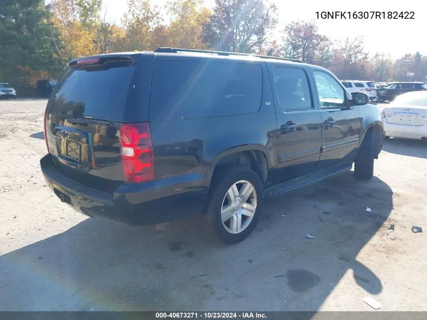 2007 Chevrolet Suburban 1500 Ltz VIN: 1GNFK16307R182422 Lot: 40673271