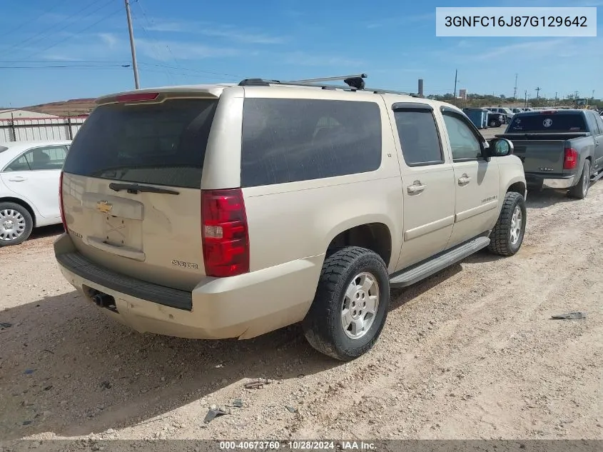 2007 Chevrolet Suburban 1500 Lt VIN: 3GNFC16J87G129642 Lot: 40673760