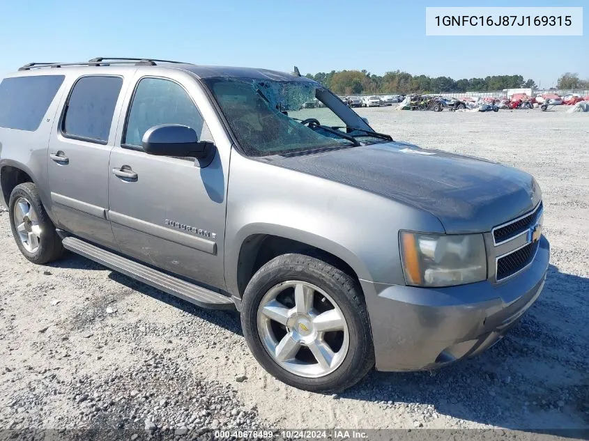 2007 Chevrolet Suburban 1500 C1500 VIN: 1GNFC16J87J169315 Lot: 40678499