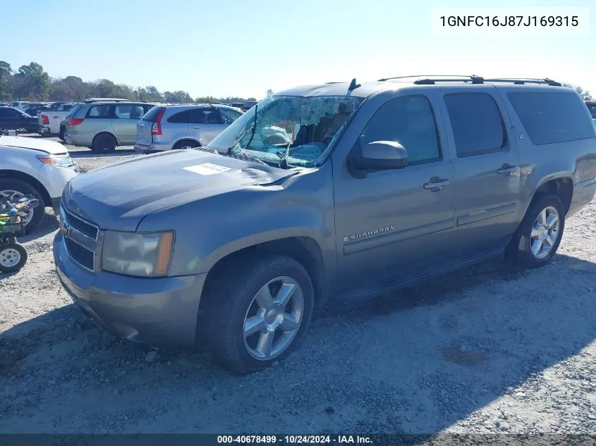 2007 Chevrolet Suburban 1500 C1500 VIN: 1GNFC16J87J169315 Lot: 40678499