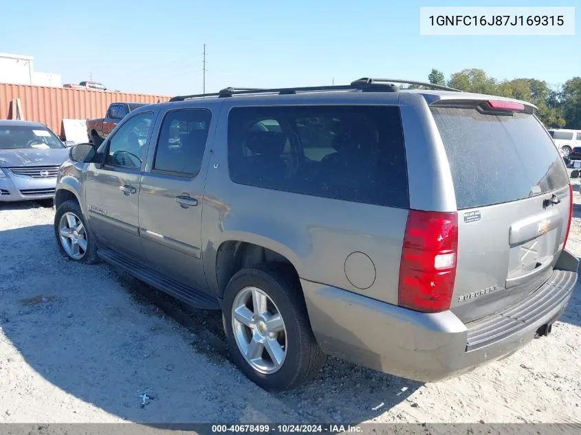 2007 Chevrolet Suburban 1500 C1500 VIN: 1GNFC16J87J169315 Lot: 40678499