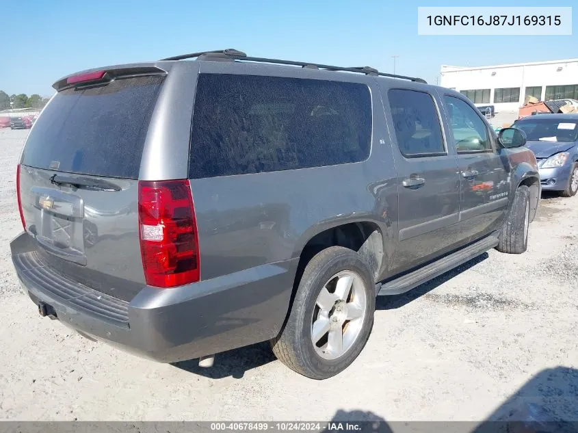 2007 Chevrolet Suburban 1500 C1500 VIN: 1GNFC16J87J169315 Lot: 40678499