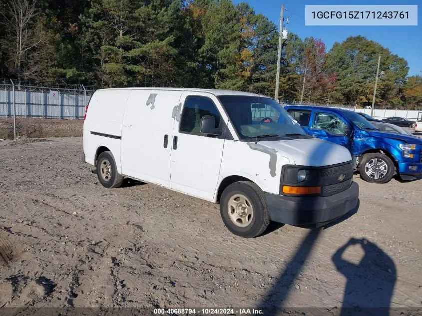 2007 Chevrolet Express Work Van VIN: 1GCFG15Z171243761 Lot: 40688794