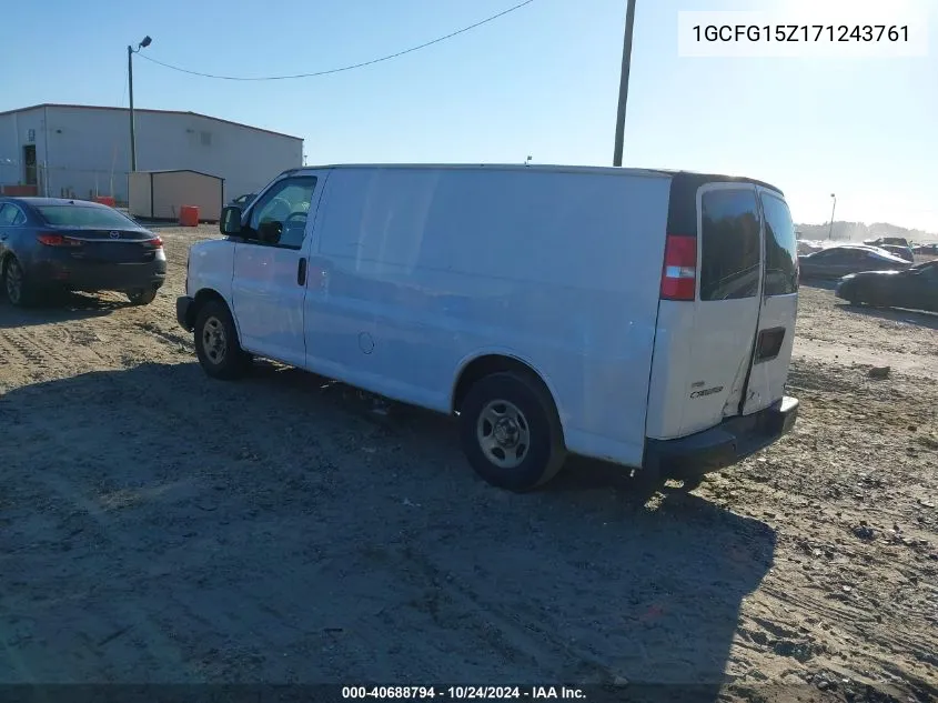 2007 Chevrolet Express Work Van VIN: 1GCFG15Z171243761 Lot: 40688794