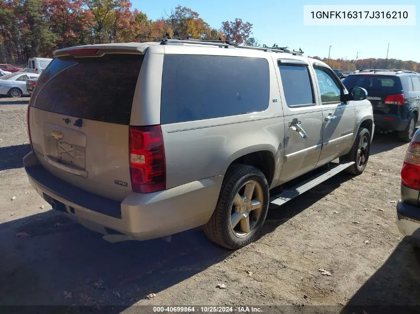 2007 Chevrolet Suburban 1500 Ltz VIN: 1GNFK16317J316210 Lot: 40699864