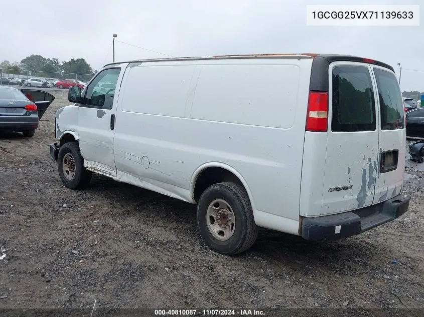 2007 Chevrolet Express Work Van VIN: 1GCGG25VX71139633 Lot: 40810087