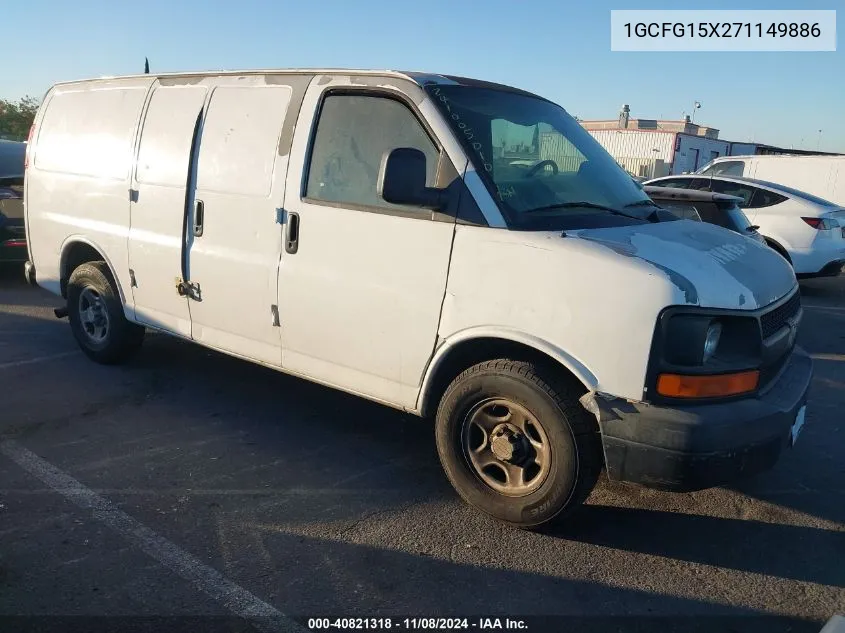 2007 Chevrolet Express Work Van VIN: 1GCFG15X271149886 Lot: 40821318