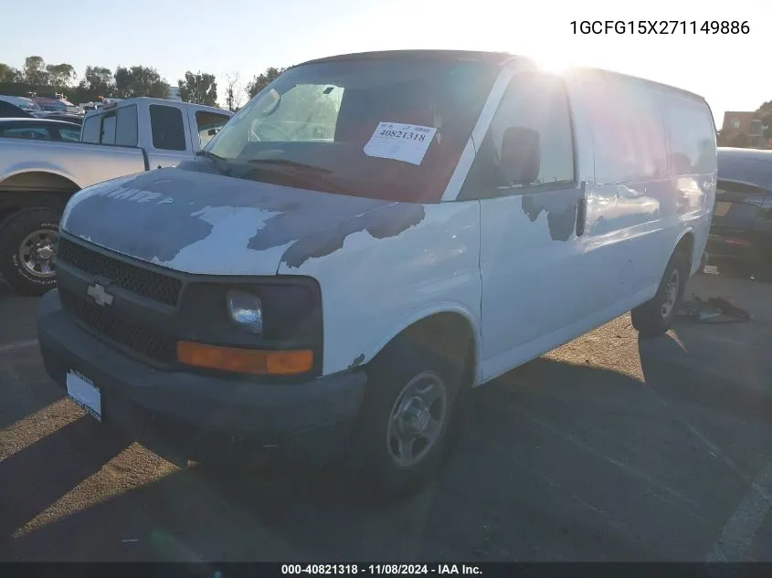 2007 Chevrolet Express Work Van VIN: 1GCFG15X271149886 Lot: 40821318