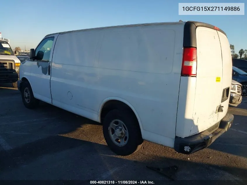 2007 Chevrolet Express Work Van VIN: 1GCFG15X271149886 Lot: 40821318