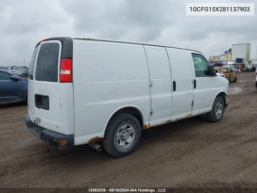 2008 Chevrolet Express G1500 VIN: 1GCFG15X281137903 Lot: 12062839