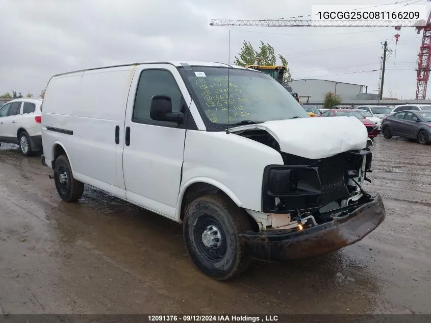 2008 Chevrolet Express Cargo VIN: 1GCGG25C081166209 Lot: 12091376