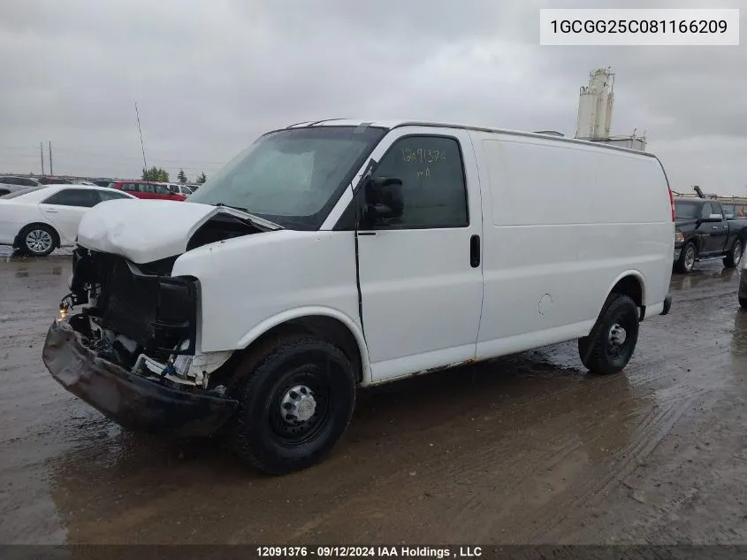 2008 Chevrolet Express Cargo VIN: 1GCGG25C081166209 Lot: 12091376