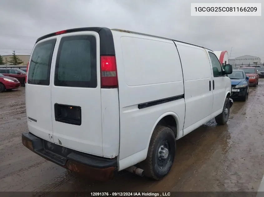 2008 Chevrolet Express Cargo VIN: 1GCGG25C081166209 Lot: 12091376