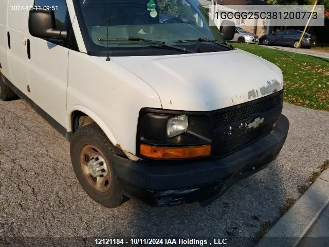 2008 Chevrolet Express Cargo VIN: 1GCGG25C381200773 Lot: 12121184