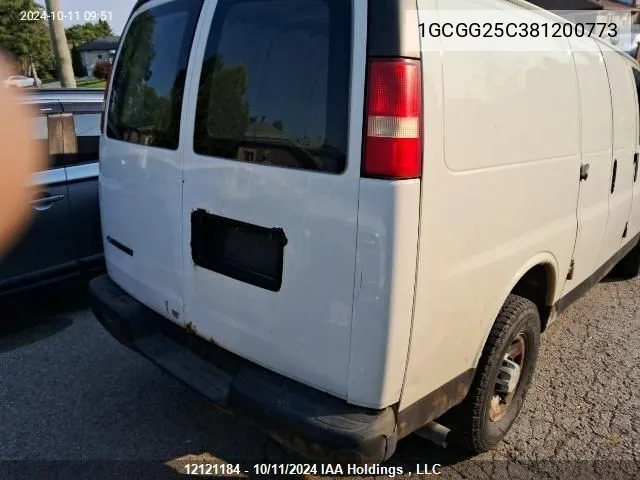 2008 Chevrolet Express Cargo VIN: 1GCGG25C381200773 Lot: 12121184