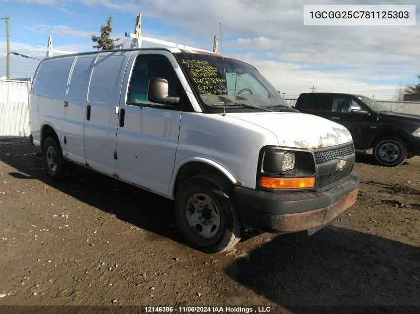 2008 Chevrolet Express Cargo VIN: 1GCGG25C781125303 Lot: 12146386