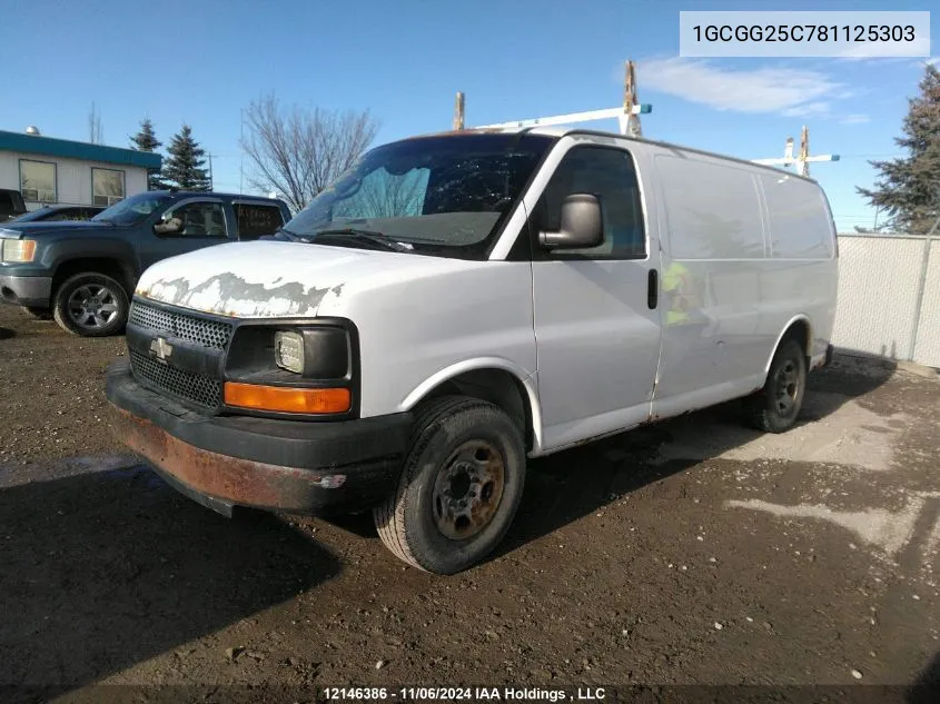 2008 Chevrolet Express Cargo VIN: 1GCGG25C781125303 Lot: 12146386