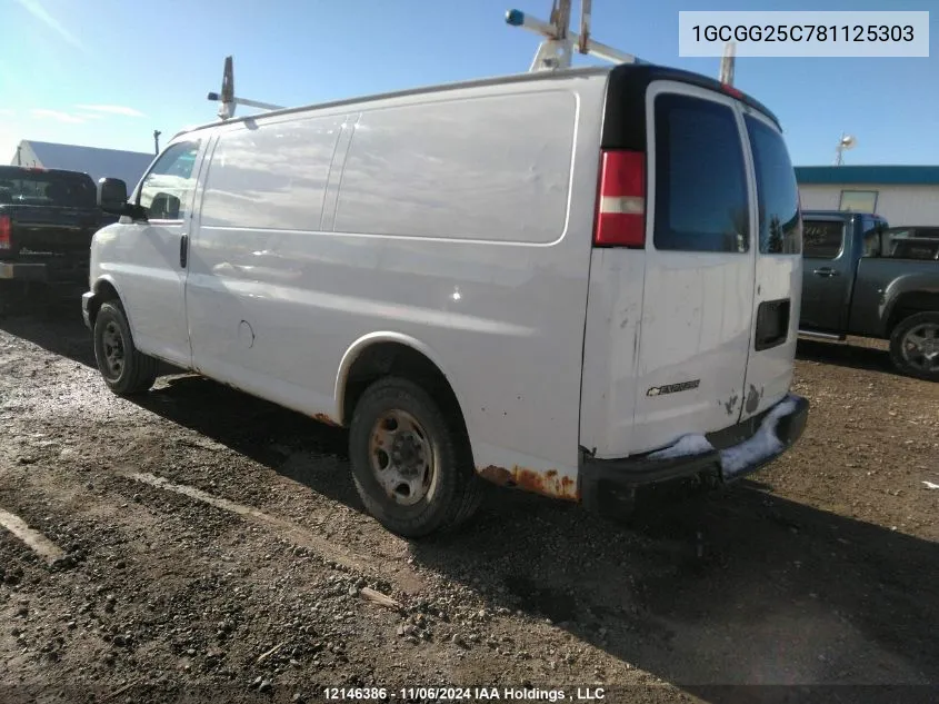 2008 Chevrolet Express Cargo VIN: 1GCGG25C781125303 Lot: 12146386