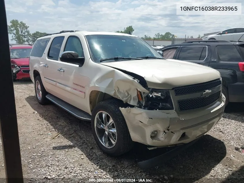 2008 Chevrolet Suburban 1500 Ltz VIN: 1GNFC16038R233965 Lot: 39600545