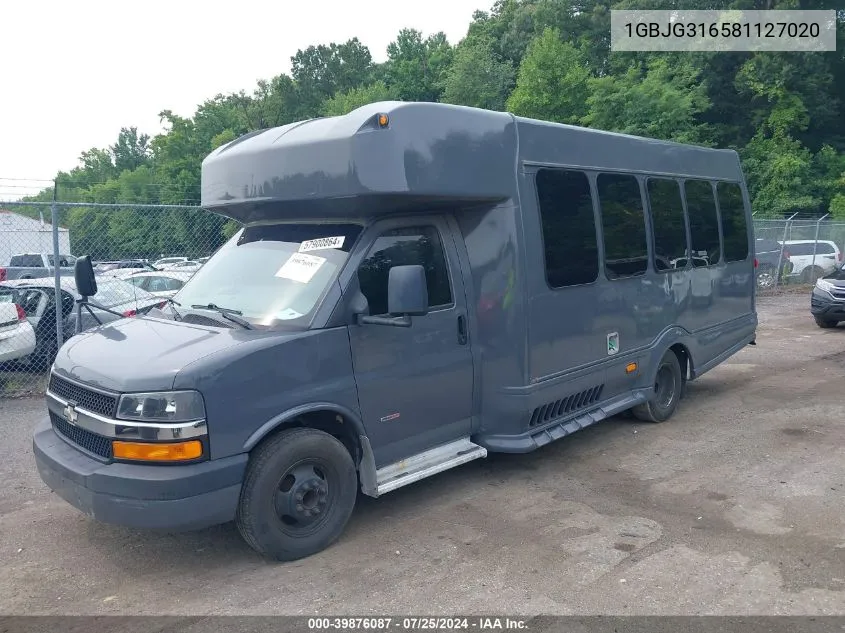 2008 Chevrolet Express Cutaway Work Van VIN: 1GBJG316581127020 Lot: 39876087