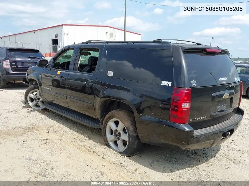 2008 Chevrolet Suburban 1500 Lt VIN: 3GNFC16088G105205 Lot: 40108477