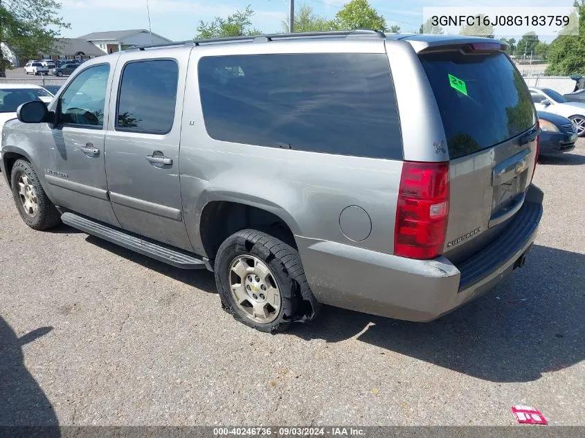 2008 Chevrolet Suburban 1500 Lt VIN: 3GNFC16J08G183759 Lot: 40246736