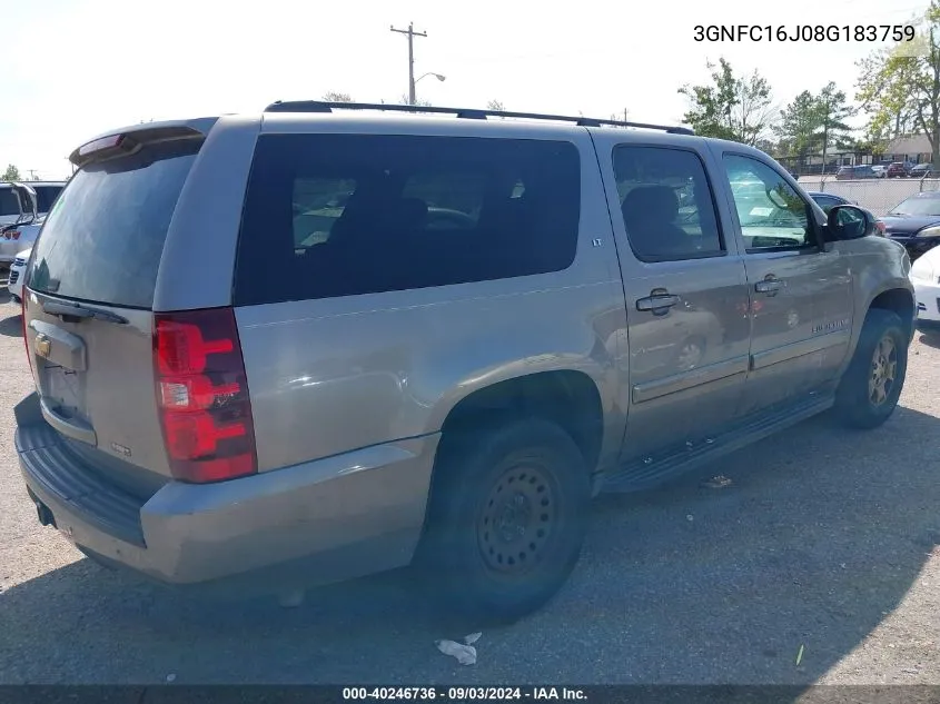 3GNFC16J08G183759 2008 Chevrolet Suburban 1500 Lt