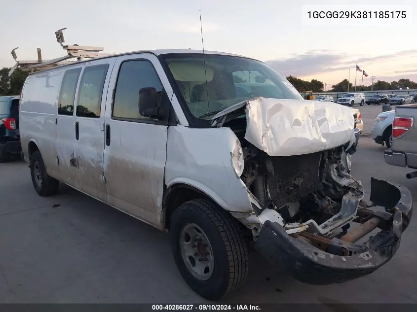 2008 Chevrolet Express G2500 VIN: 1GCGG29K381185175 Lot: 40286027