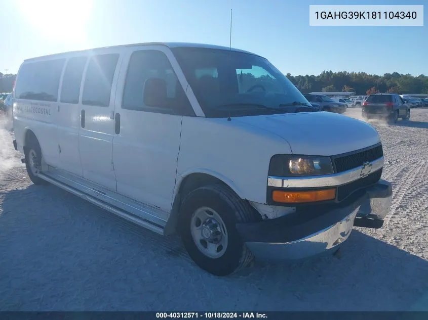 2008 Chevrolet Express Ls VIN: 1GAHG39K181104340 Lot: 40312571