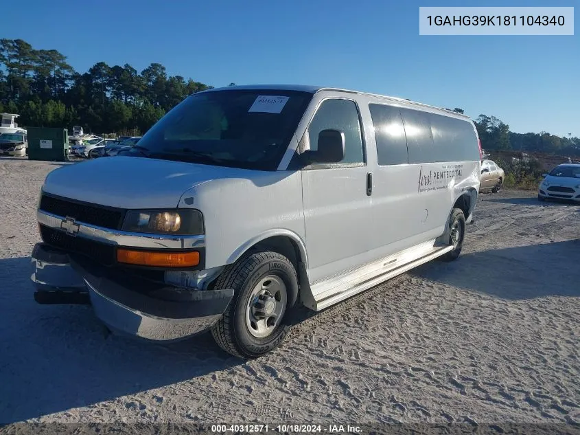 2008 Chevrolet Express Ls VIN: 1GAHG39K181104340 Lot: 40312571