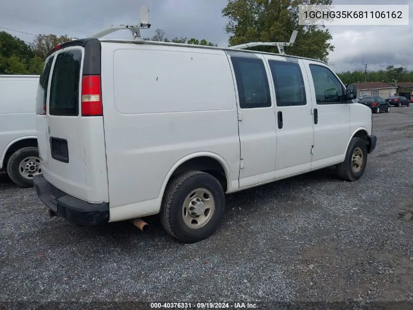 2008 Chevrolet Express Work Van VIN: 1GCHG35K681106162 Lot: 40376331