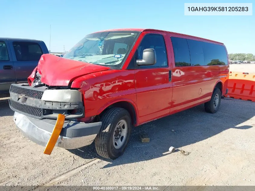 2008 Chevrolet Express Ls VIN: 1GAHG39K581205283 Lot: 40380017