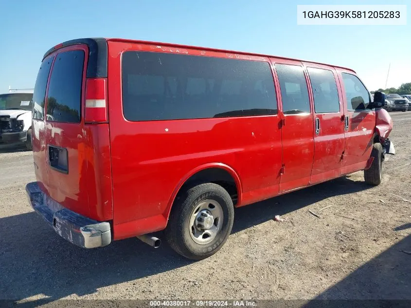 2008 Chevrolet Express Ls VIN: 1GAHG39K581205283 Lot: 40380017