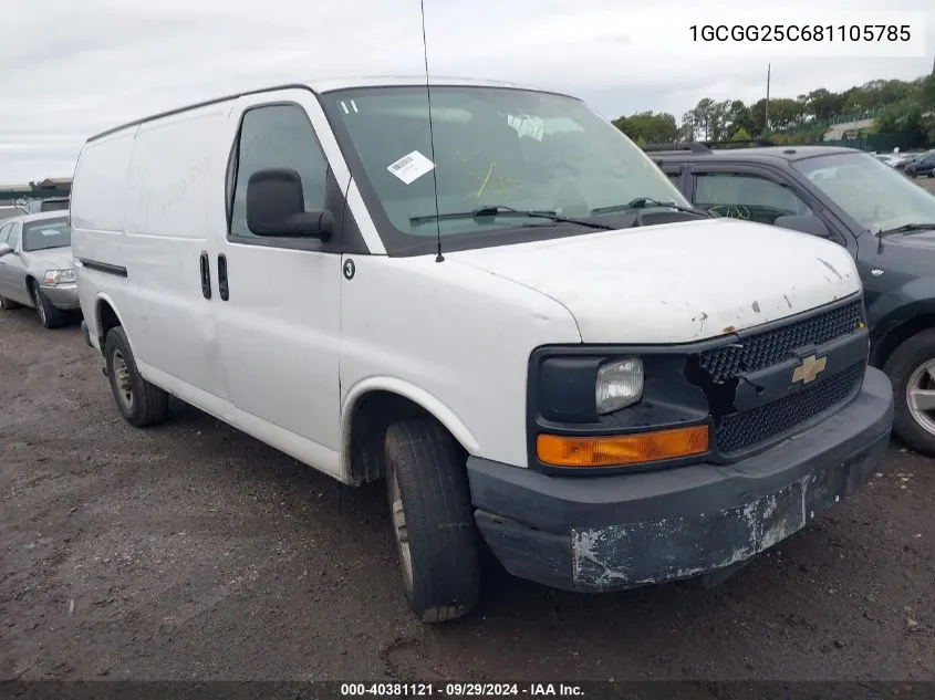 2008 Chevrolet Express Work Van VIN: 1GCGG25C681105785 Lot: 40381121