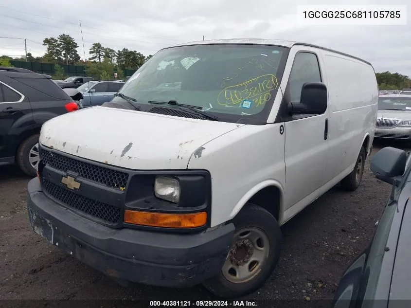 1GCGG25C681105785 2008 Chevrolet Express Work Van