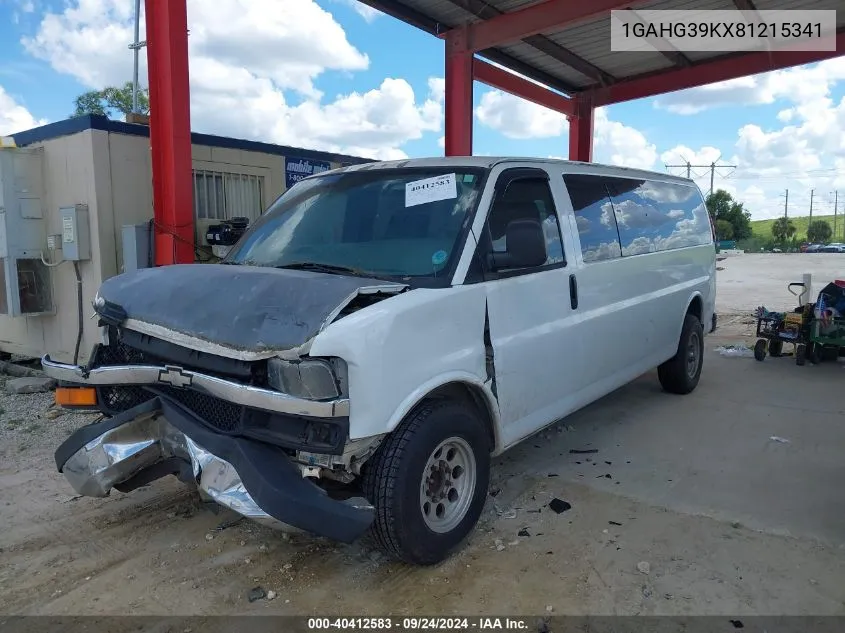 2008 Chevrolet Express Ls VIN: 1GAHG39KX81215341 Lot: 40412583