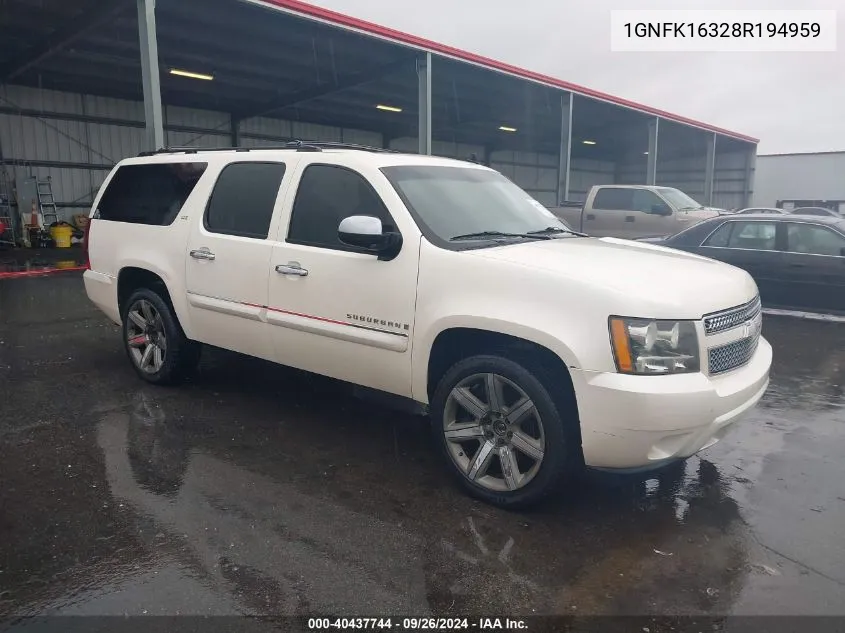 2008 Chevrolet Suburban 1500 Ltz VIN: 1GNFK16328R194959 Lot: 40437744